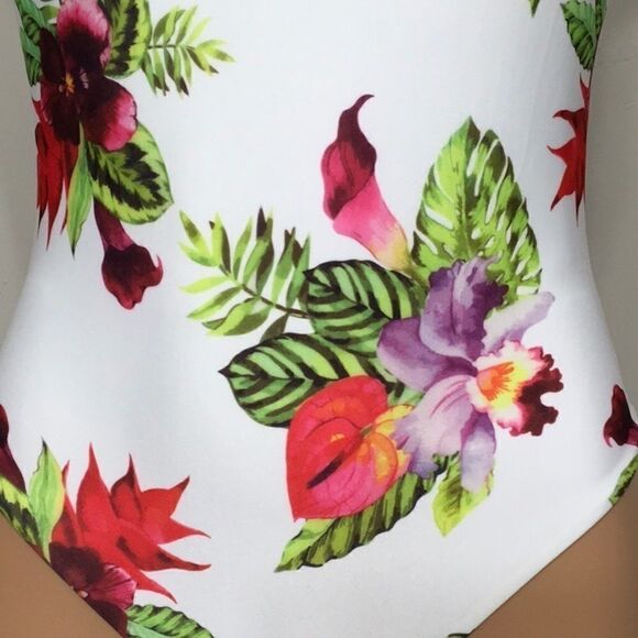 New. Privacy Please orchid plunge swimsuit. Medium but runs small - Picture 6 of 6